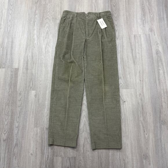 Vintage Cacharel Corduroy Pants Men's 32 (Fits 32x32) Green Faded 70s 80s Preppy - Picture 1 of 9